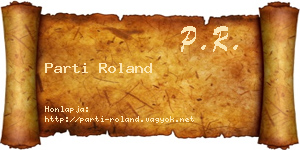 Parti Roland névjegykártya